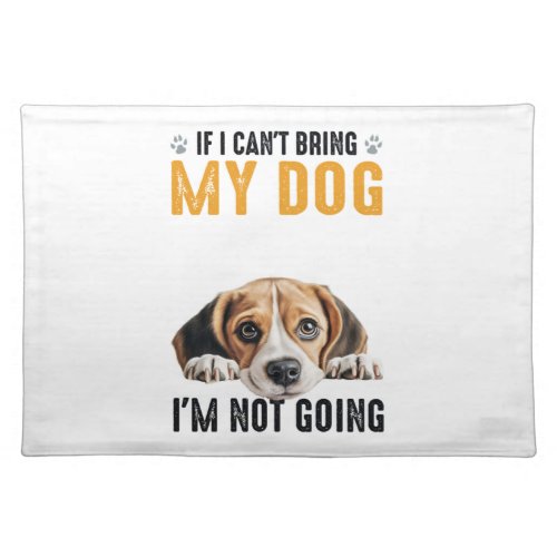 Not Going Beagle   Cloth Placemat