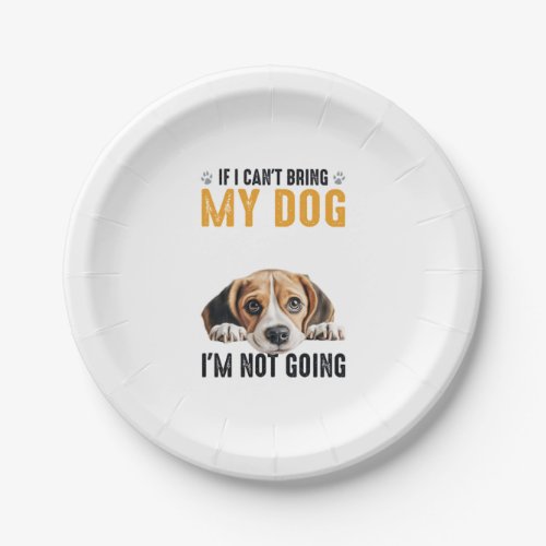 Not Going Beagle   Paper Plates