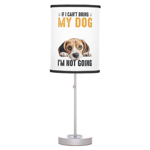 Not Going Beagle   Table Lamp