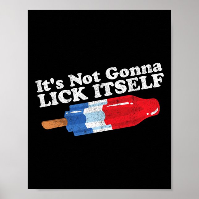 Not Gonna Lick Itself Funny Popsicle 4th Of July G Poster (Front)