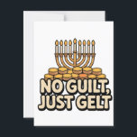 Not Guilt Just Gelt Funny Hanukkah Jewish Jew Postcard<br><div class="desc">Hanukkah Gelt Humor,  Jewish Chocolate Coin,  Not Guilt Just Gelt,  Festival Of Lights Fun,  Hanukkah 2025 Meme,  Gelt Lover Gift,  Traditional Treat,  Holiday Money Humor,  Dreidel Season,  Chocolate Coin Joy</div>