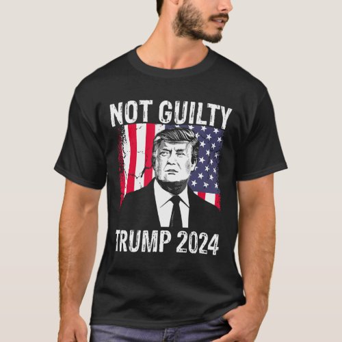 Not Guilty 2024 Free Trump  T_Shirt