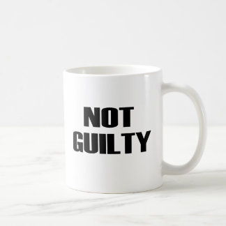 NOT GUILTY COFFEE MUG