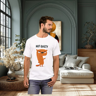 Not Guilty Funny Sassy Otter Character Gift T-Shirt