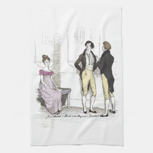 Not Handsome Enough, Jane Austen Pride & Prejudice Kitchen Towel