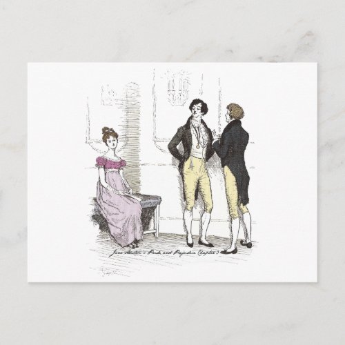 Not Handsome Enough Jane Austen Pride  Prejudice Postcard