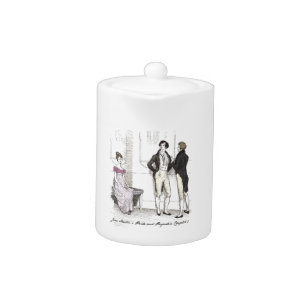 Not Handsome Enough, Jane Austen Pride & Prejudice Teapot