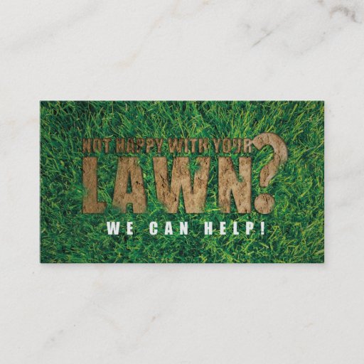 Customizable NOT HAPPY WITH YOU LAWN - BUSINESS CARD