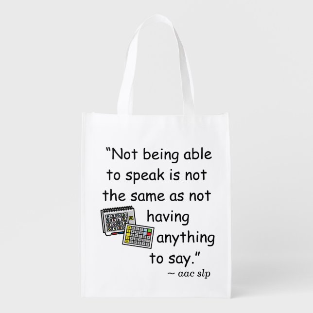 not having anything to say grocery bag (Front)