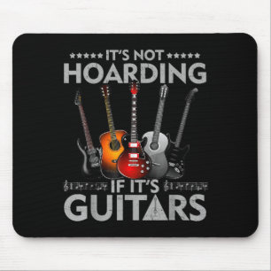 Not Hoarding If Guitars Vintage Illustration Mouse Pad