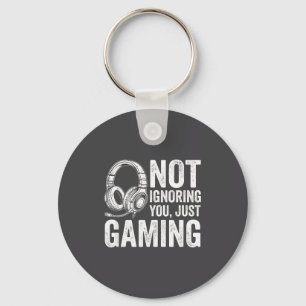 Not Ignoring You Gaming Headset Graphic Video Game Keychain