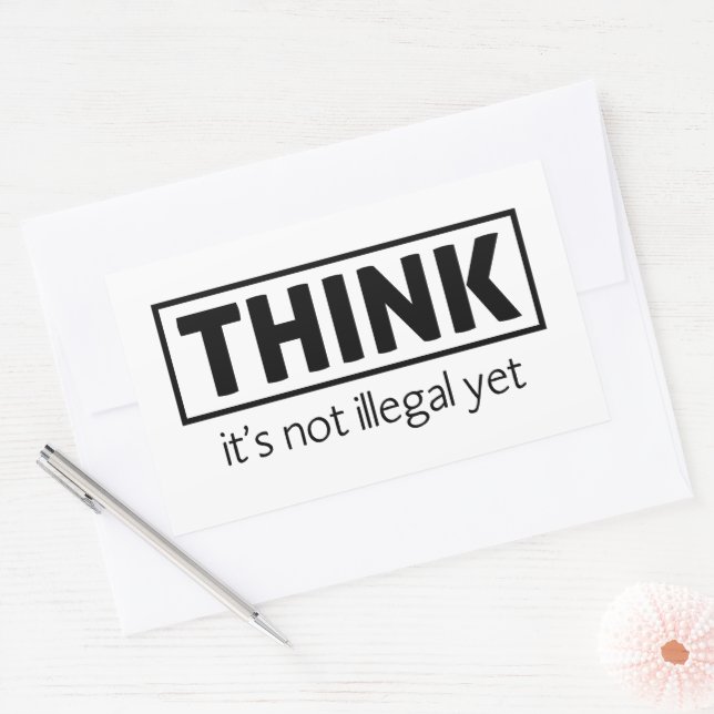 Not illegal rectangular sticker (Envelope)