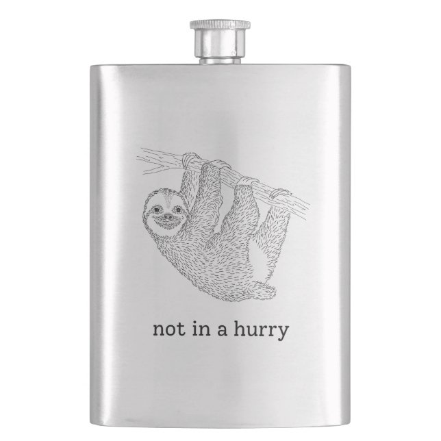 not in a hurry flask (Front)