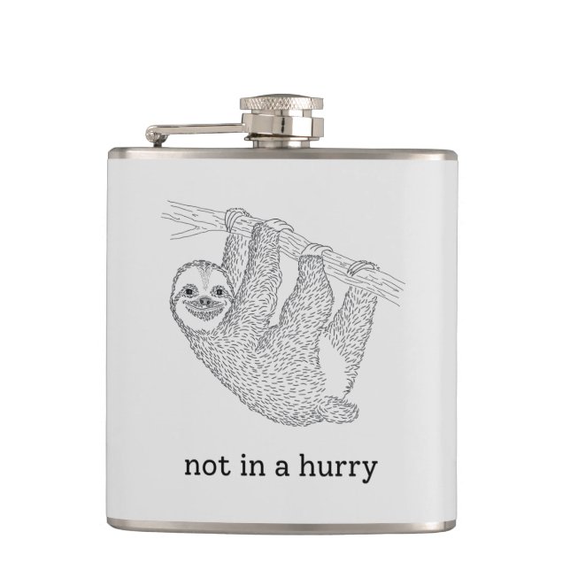 not in a hurry flask (Front)