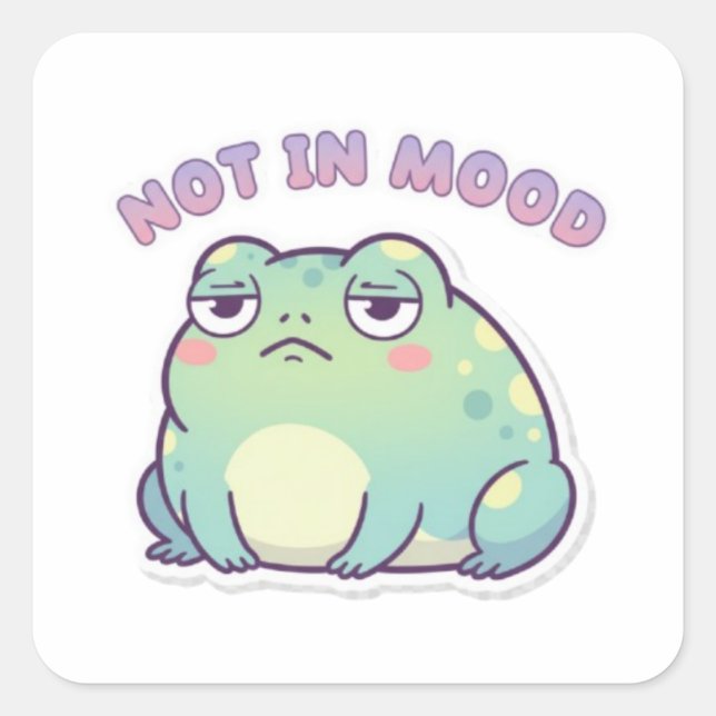 Not In Mood Frog Sticker Cute Annoyed Frog Meme Ka (Front)
