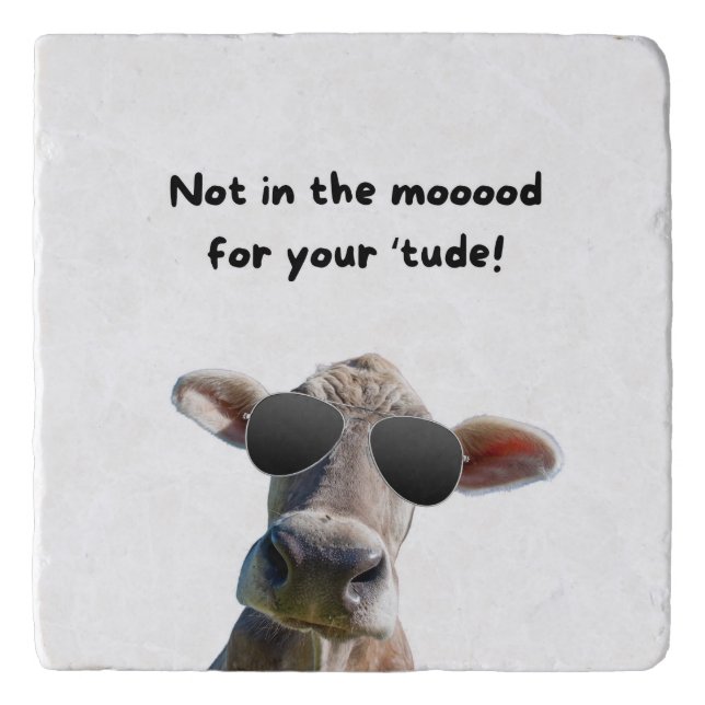 Not In the Mood Cow Trivet (Front)