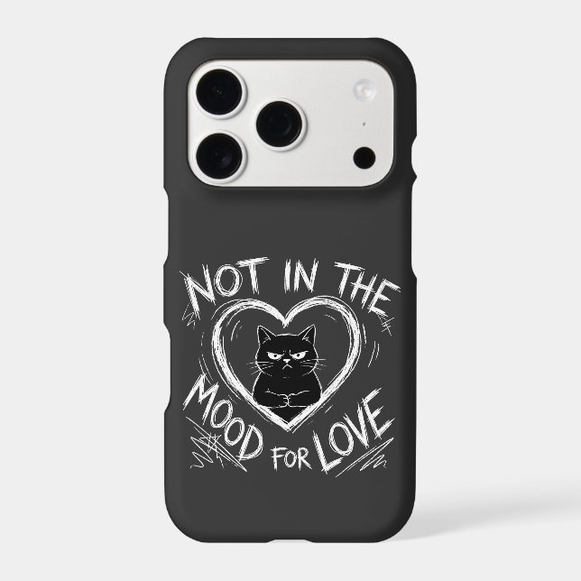 Not In The Mood For Love Grumpy Cat Sarcastic iPhone Case (Back)