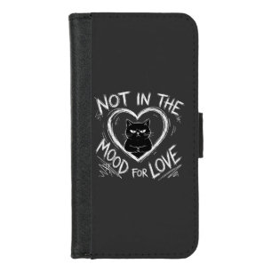 Not In The Mood For Love Grumpy Cat Sarcastic iPhone 8/7 Wallet Case
