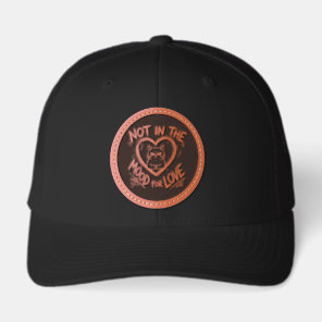 Not In The Mood For Love Grumpy Cat Sarcastic Leather Patch Hat