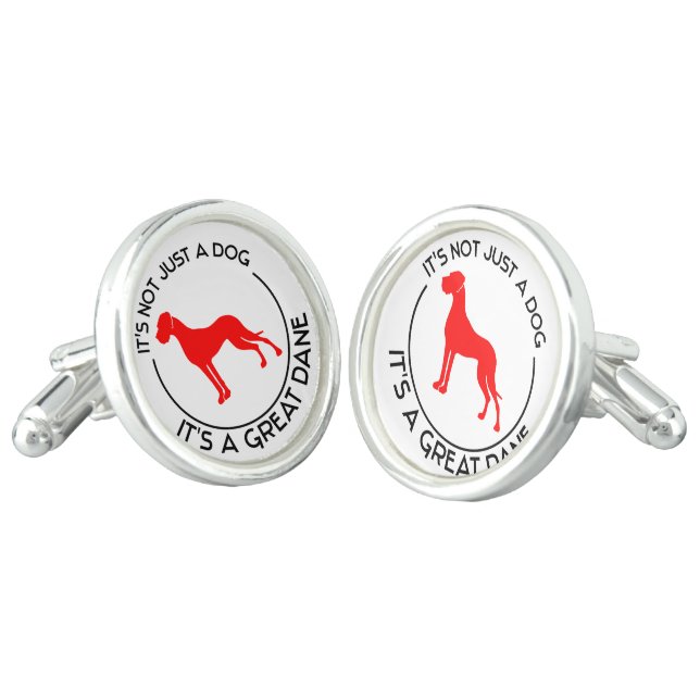 Not just a dog cufflinks (Angled)