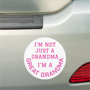 Not Just A Grandma I'm A GREAT GRANDMA Typography Car Magnet