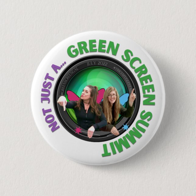 (not just a) Green Screen Summit Button (Front)
