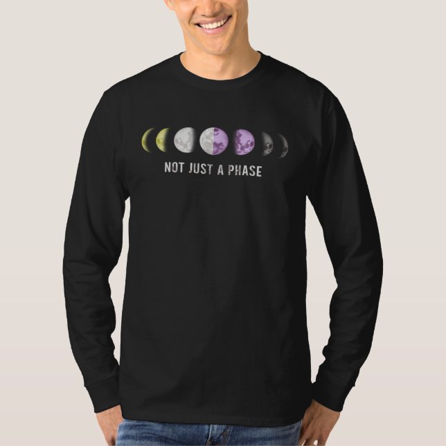 Not Just a Phase Moon Nonbinary LGBT Pride T-Shirt (Front)