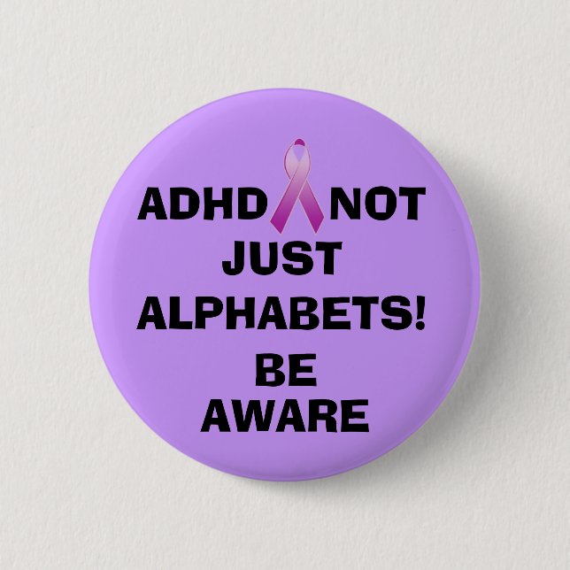 NOT JUST ALPHABETS!, BE,... PINBACK BUTTON (Front)