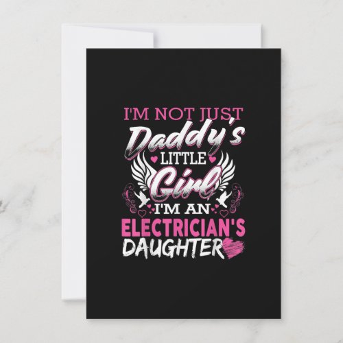 Not Just Daddy Little Girl Im An Electrician Gift Note Card