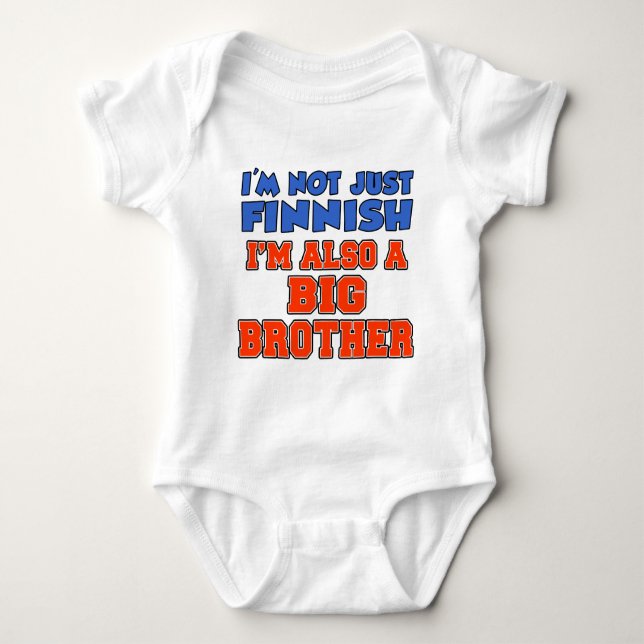 Not Just Finnish Big Brother Baby Bodysuit (Front)