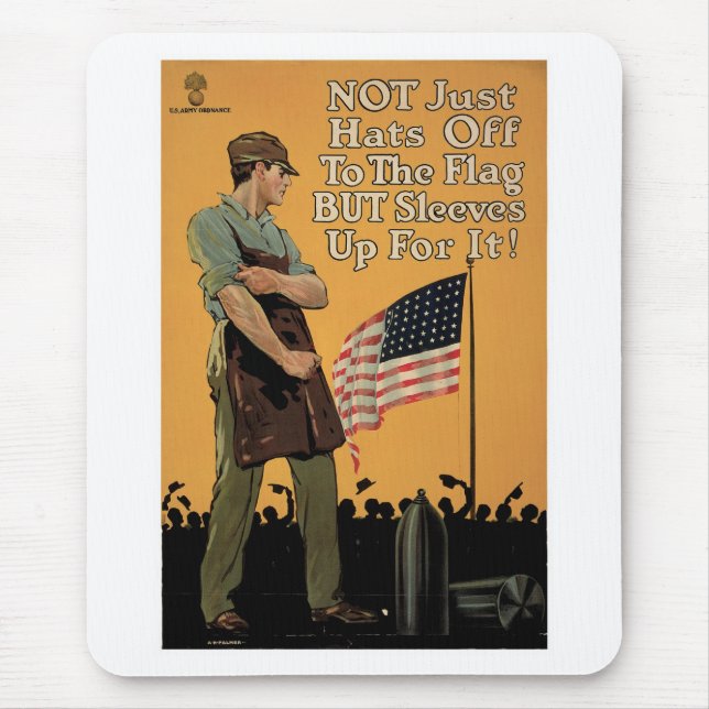 Not Just Hats Off to the Flag Mouse Pad (Front)