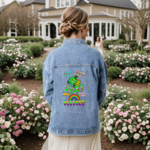 Not Just Lucky But Too Blessed Denim Jacket