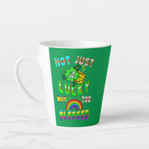 Not Just Lucky But Too Blessed Latte Mug