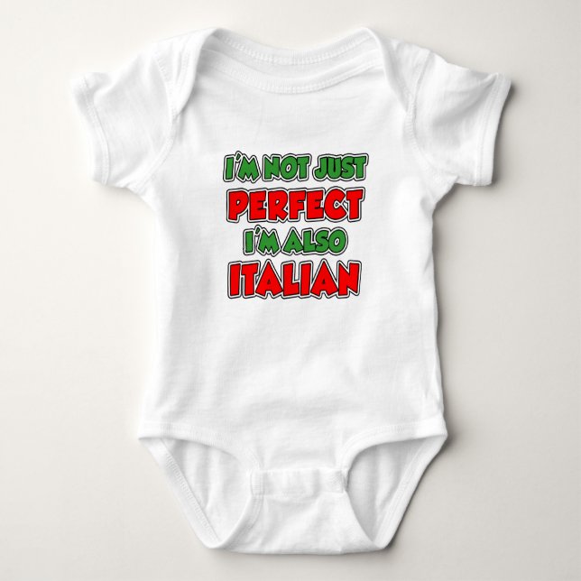 Not Just Perfect Italian Kids Baby Bodysuit (Front)