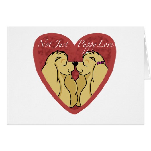 Not Just Puppy Love Cards (Front Horizontal)