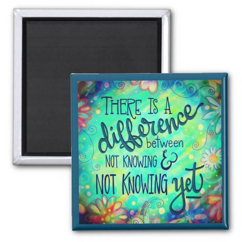 Not Know Yet Floral Blue Inspirivity Magnet