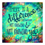 ”Not Know Yet” Inspirivity Poster ”Not Know Yet” Inspirivity Poster