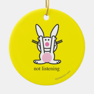 Not Listening Ceramic Ornament