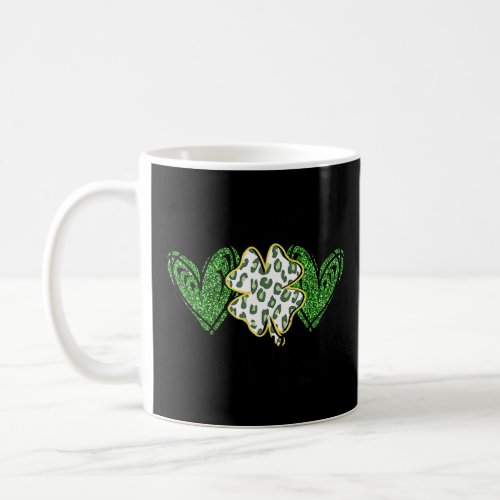 Not Lucky Just Blessed Leopard Shamrock St Patrick Coffee Mug