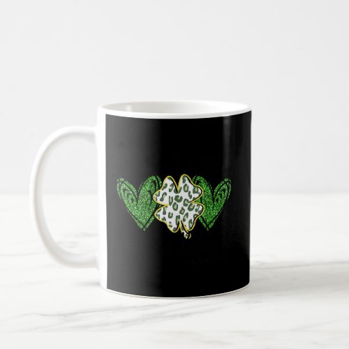Not Lucky Just Blessed Leopard Shamrock St Patrick Coffee Mug