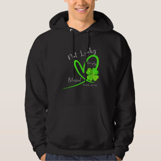 Not Lucky Simply Blessed Christian Shamrock St Pat Hoodie