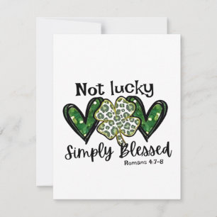 Not Lucky, Simply Blessed Lucky Charm St Patrick  Holiday Card