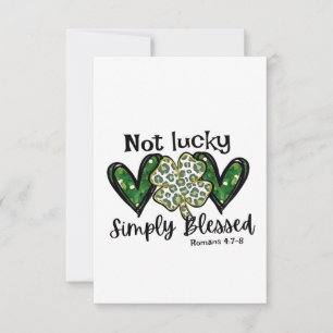 Not Lucky, Simply Blessed Lucky Charm St Patrick  Thank You Card