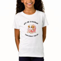 "Not Me Sleighing" girls cute christmas