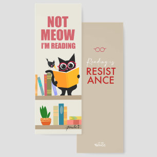 Not Meow, I’m Reading – Bookmark