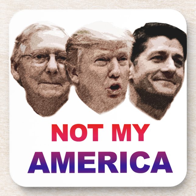 Not My America Beverage Coaster (Front)