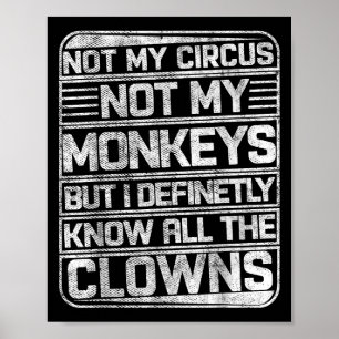 Not My Circus Not My Monkeys But I Know All The Cl Poster
