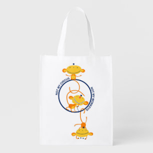 not my circus not my monkeys! grocery bag