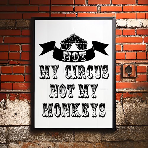 Not My Circus Not My Monkeys Poster