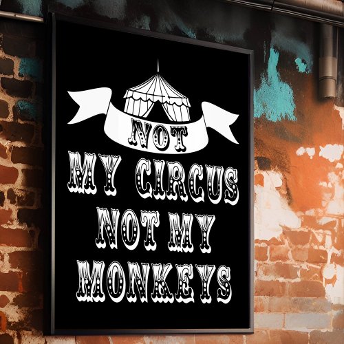 Not My Circus Not My Monkeys Poster